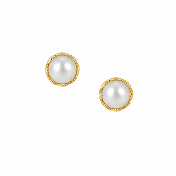 Luna Pearl Stud Earrings - 925 Sterling Silver Earring