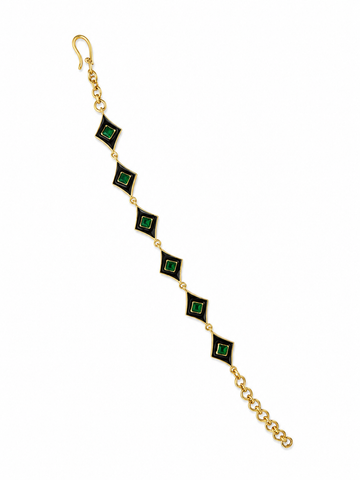 Noir Verde Bracelet - 925 Sterling Silver Bracelet