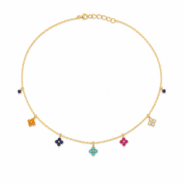 Rainbow Clover Necklace