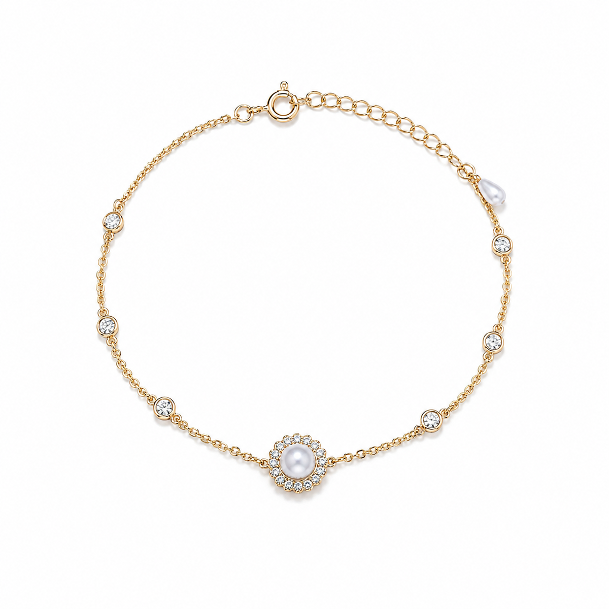 Zia Pearl Bracelet - 925 Sterling Silver Pendant