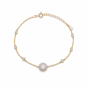 Zia Pearl Bracelet - 925 Sterling Silver Pendant