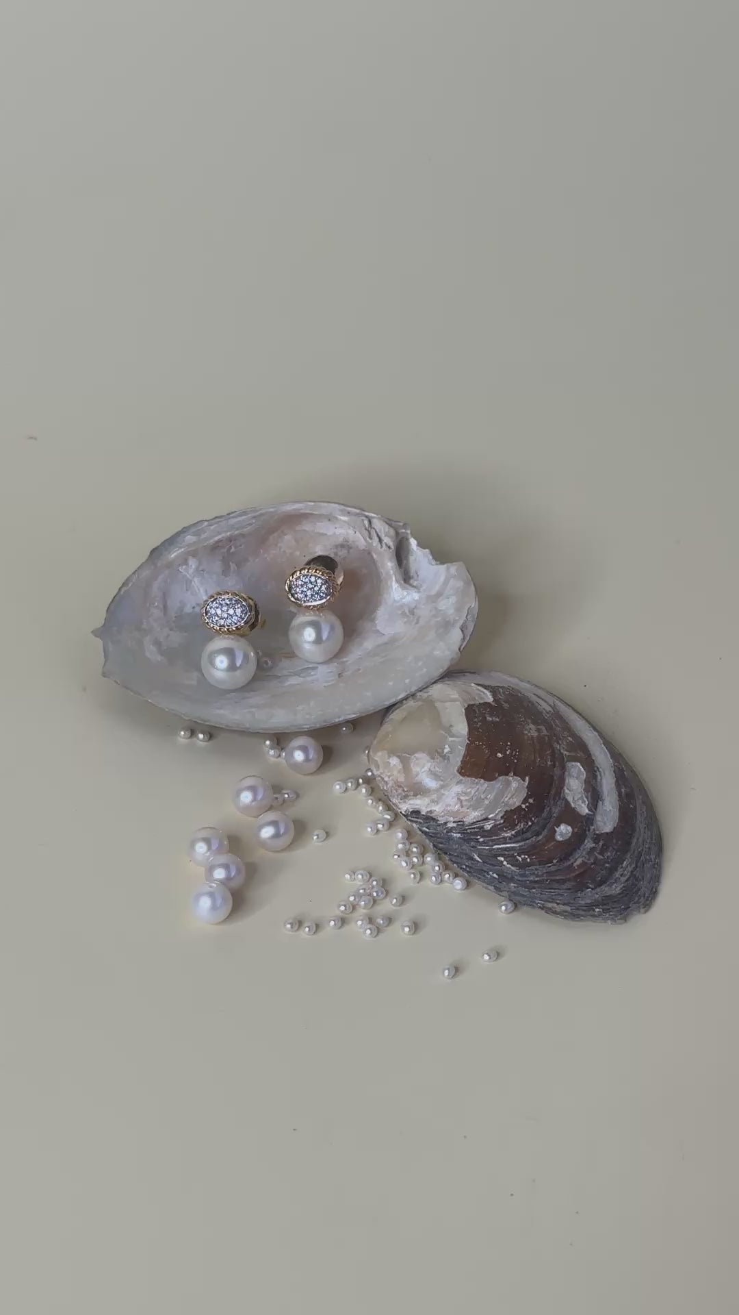 Pearl Pavé Earrings - 925 Sterling Silver Earring